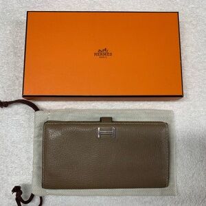 Hermes Bearn Etoile Epsom Leather Long Wallet